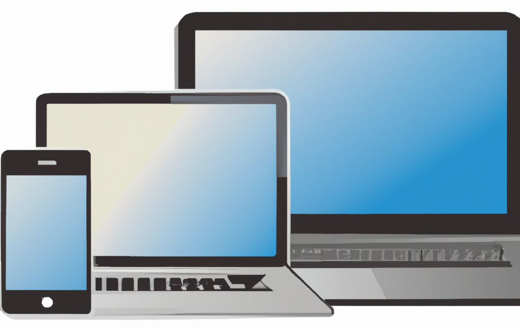 Laptop, tablet, and phone